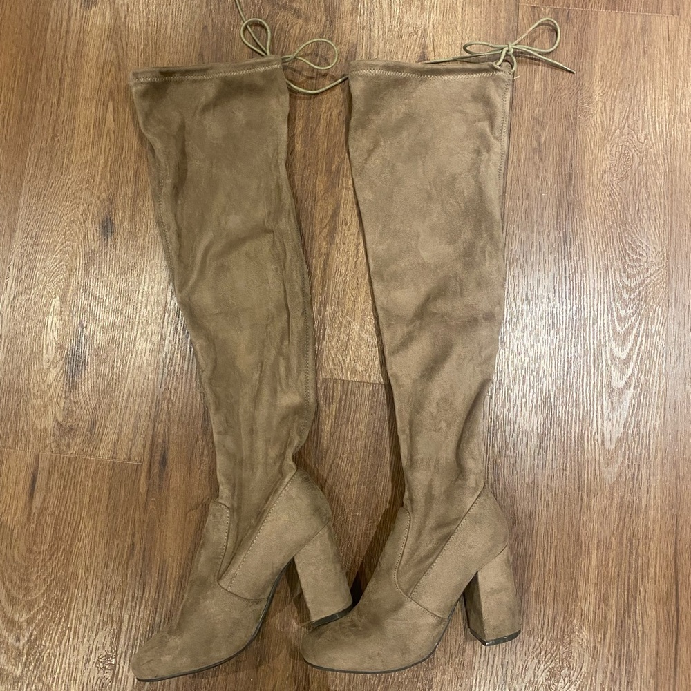 Steve Madden Tan Over-the-Knee Boots